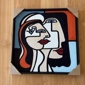 Abstract Faces Textured Wall Art